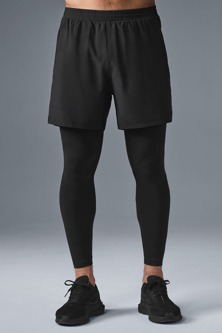 Pantalón Revival 2 en 1 de 5" - Negro/Negro