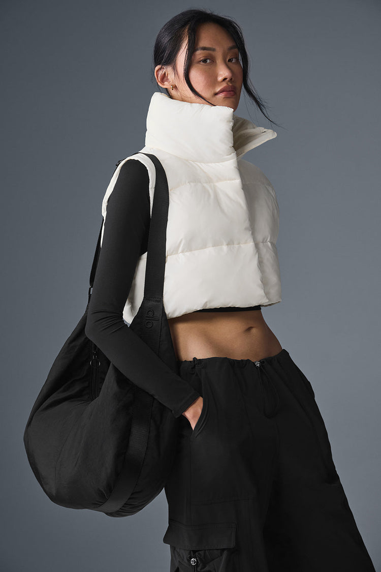 Chaleco acolchado corto Gold Rush - Marfil