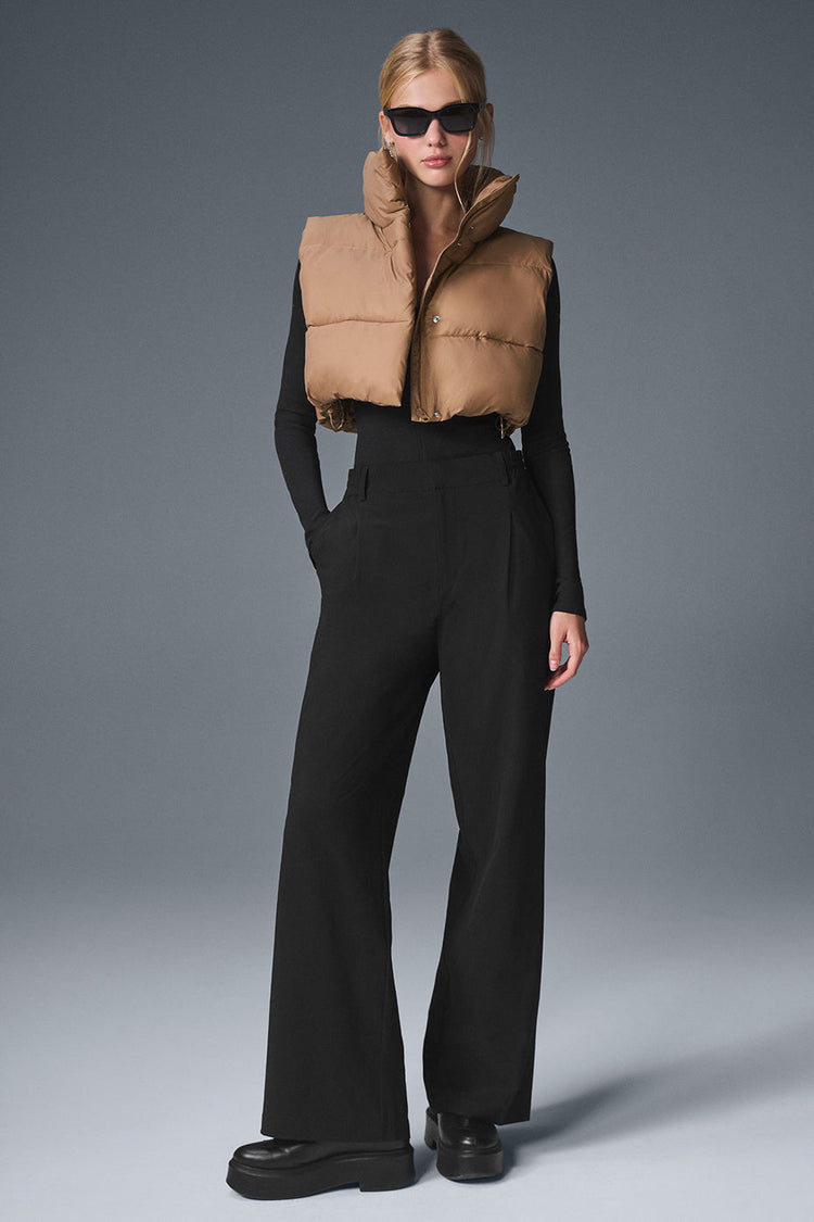 Chaleco acolchado corto Gold Rush - Almendra tostada