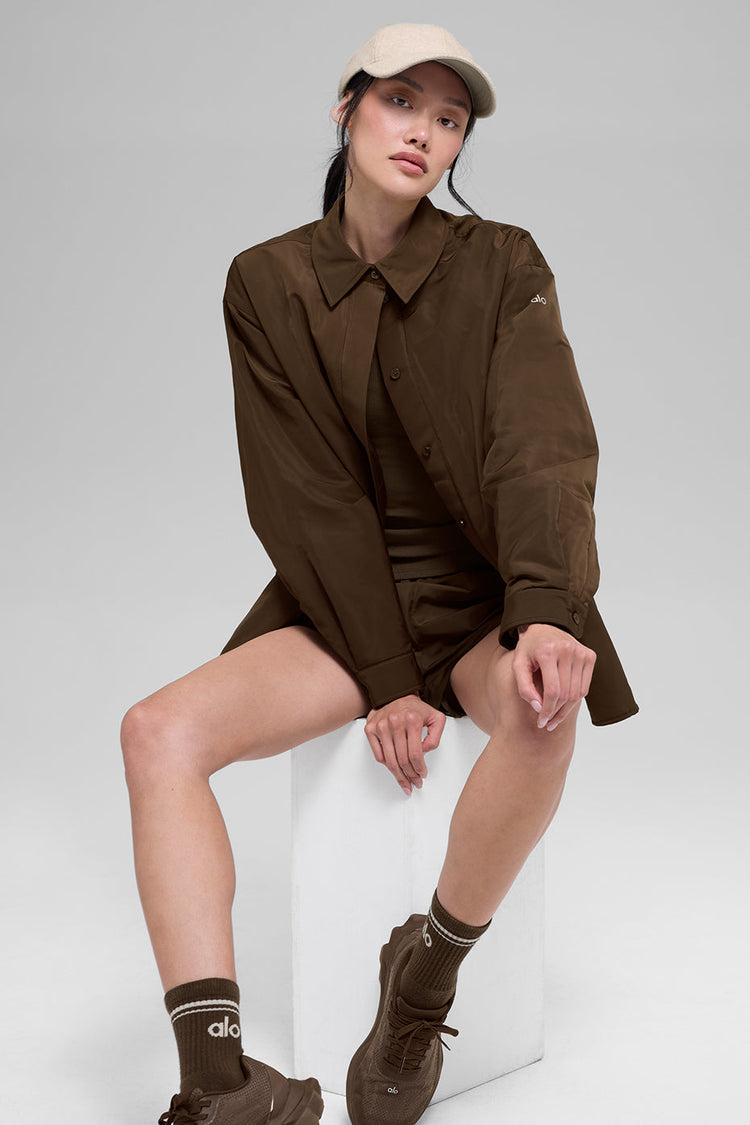 Socialite Shacket - Espresso