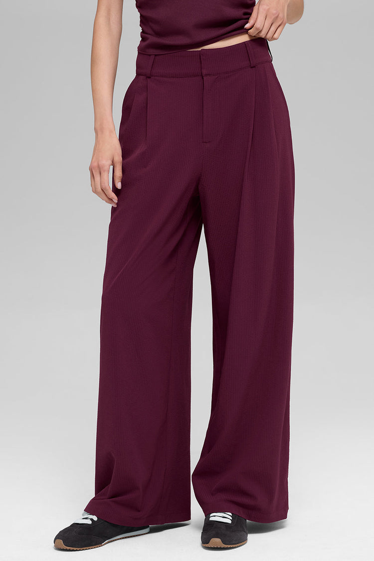 Pantalón Dreamscape de cintura alta (talla normal) - Borgoña Precio normal