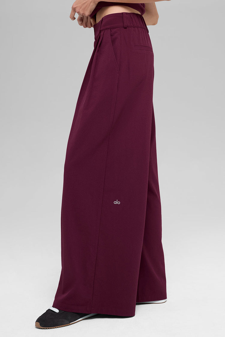 Pantalón Dreamscape de cintura alta (talla normal) - Borgoña Precio normal